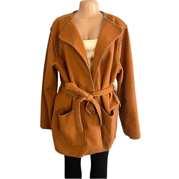 Draper James Blanket Stitch Jacket Brown - Picture 2 of 12